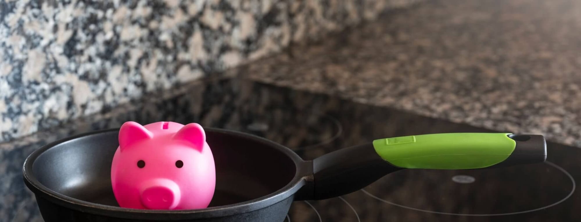 piggy bank in pan