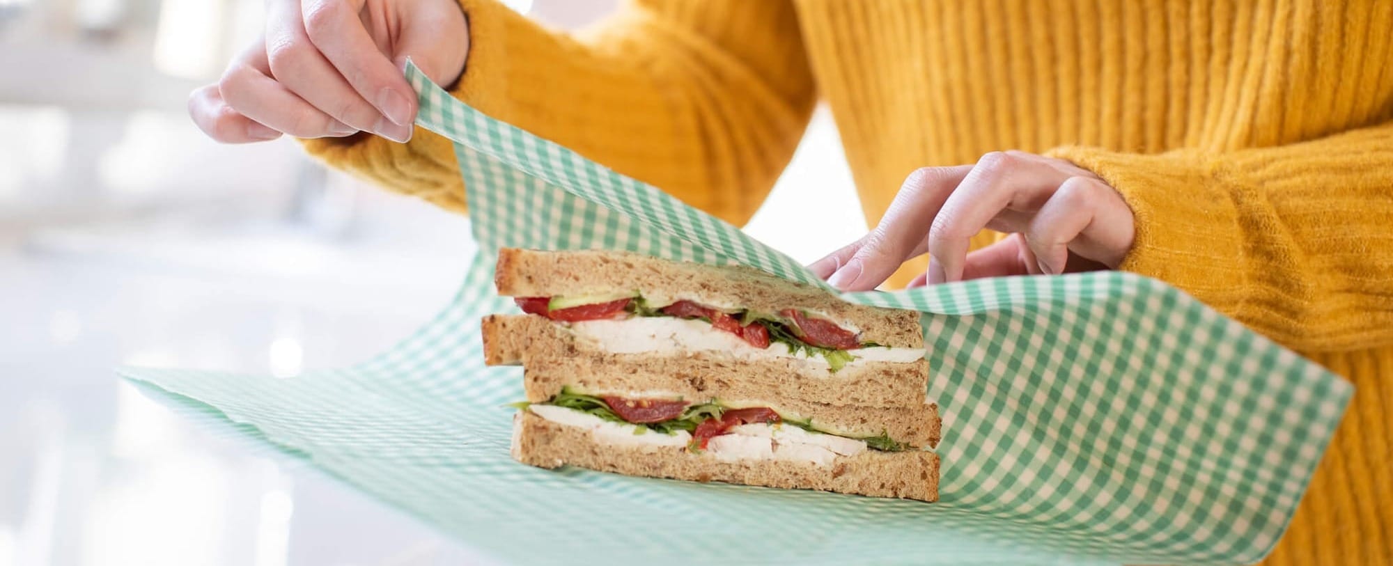 sandwich in beeswax wrap